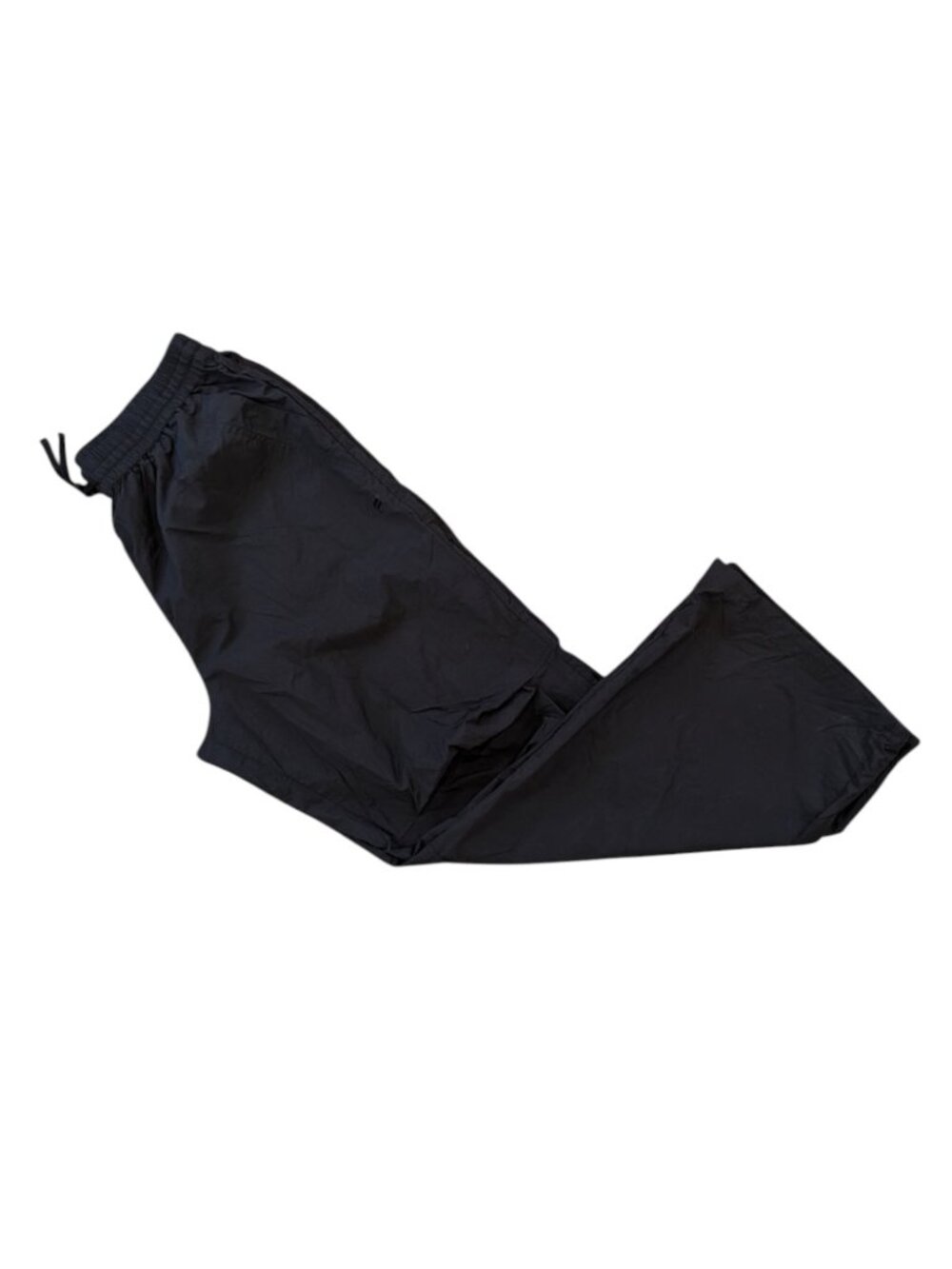 Fabletics Women’s Pant Woven Crinkle Relaxed Wide Leg Baggy Black Sz XL Swishy